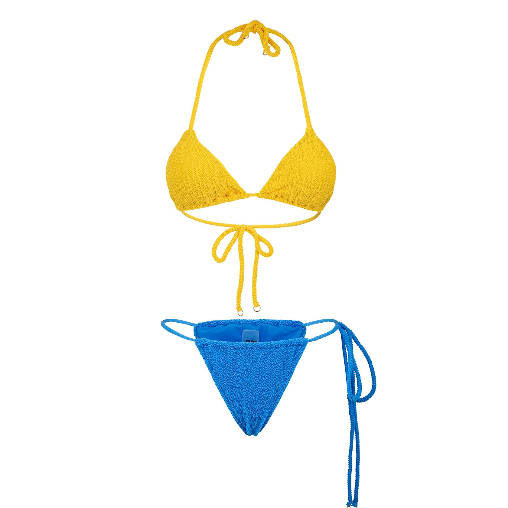 Crinkle Giallo Azzurro