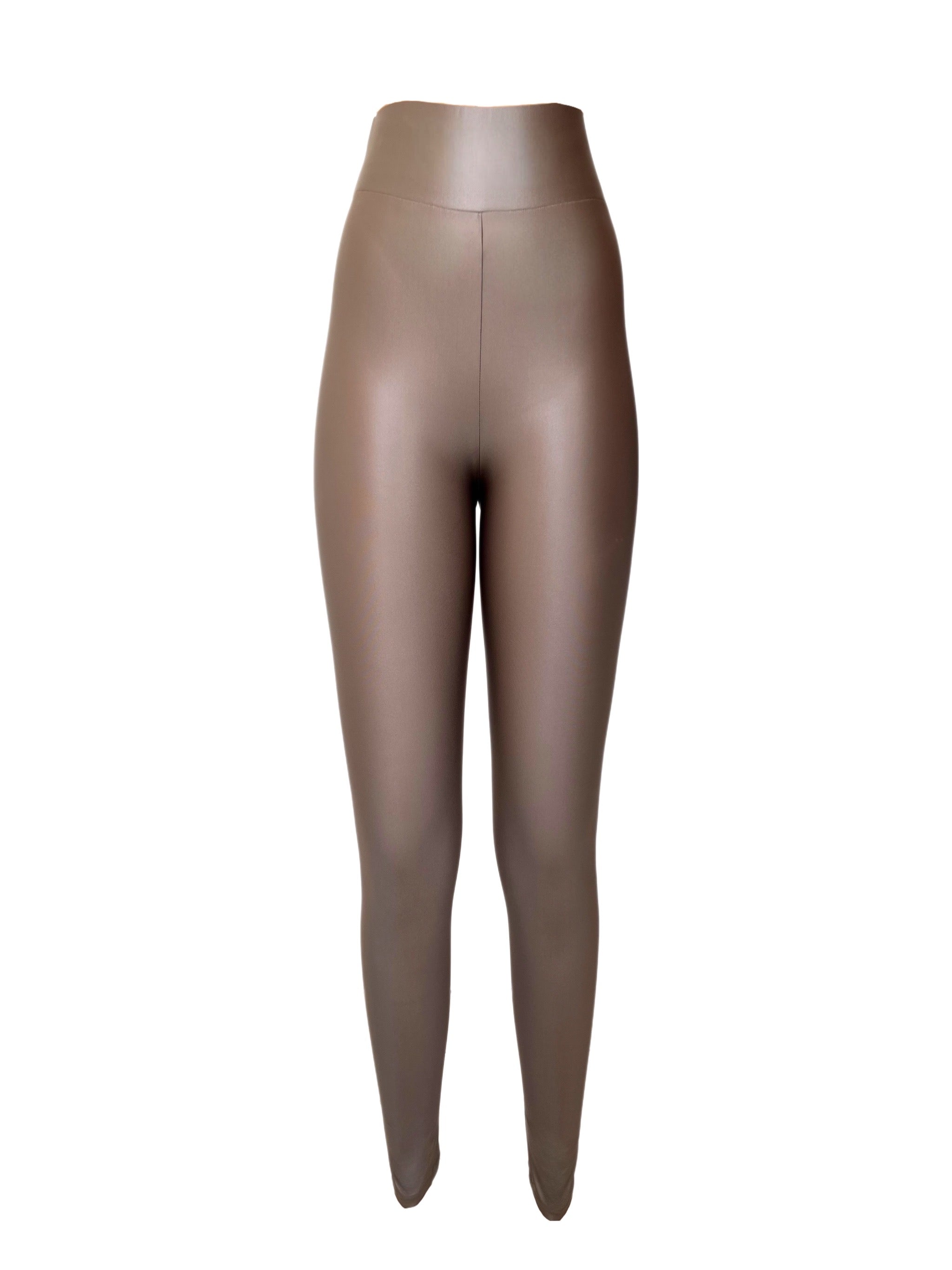 Leggings Fango Effetto pelle